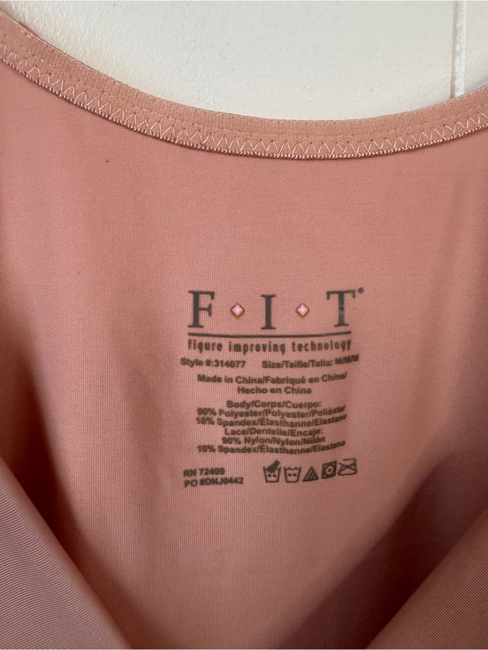 FIT Cami Shapewear Shaping Bodysuit Dusty Pink Medium Wear your own bra - Picture 6 of 8